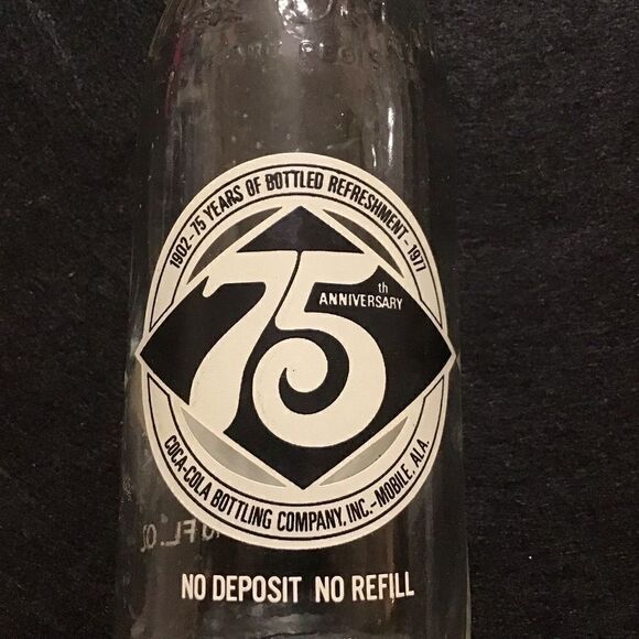 Coca-Cola 75th anniversary signature bottle Mobile Alabama bottling - Picture 2 of 4